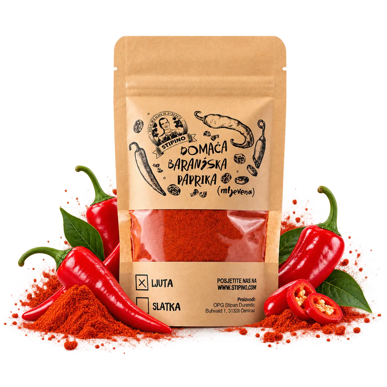 Domaća ljuta mljevena paprika